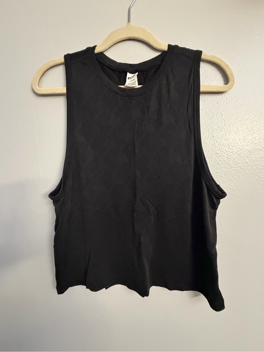 PINK Victoria's Secret Black Ribbed Muscle Tank